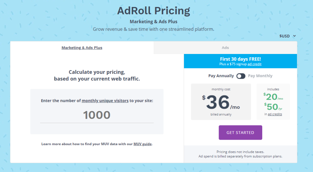 AdRoll Pricing